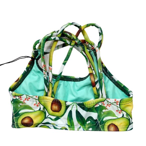 NEW Girls Swimsuit‎ Two Piece Avocado Green Size 2 Spiaggia Beachwear - Picture 4 of 7